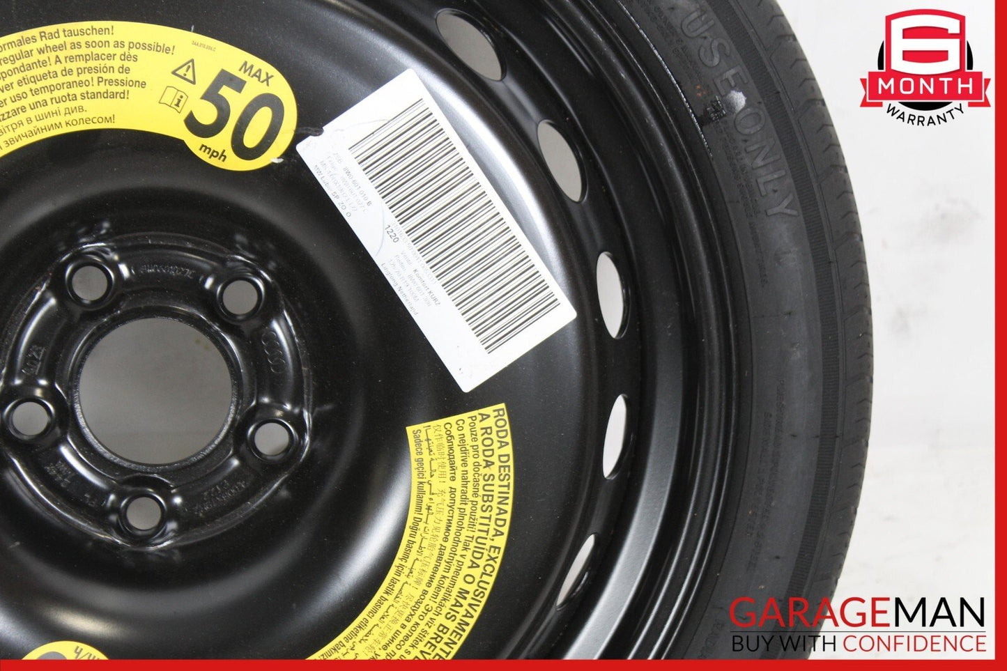 18-23 Audi A4 Emergency Spare Tire Wheel Donut Rim R19 OEM