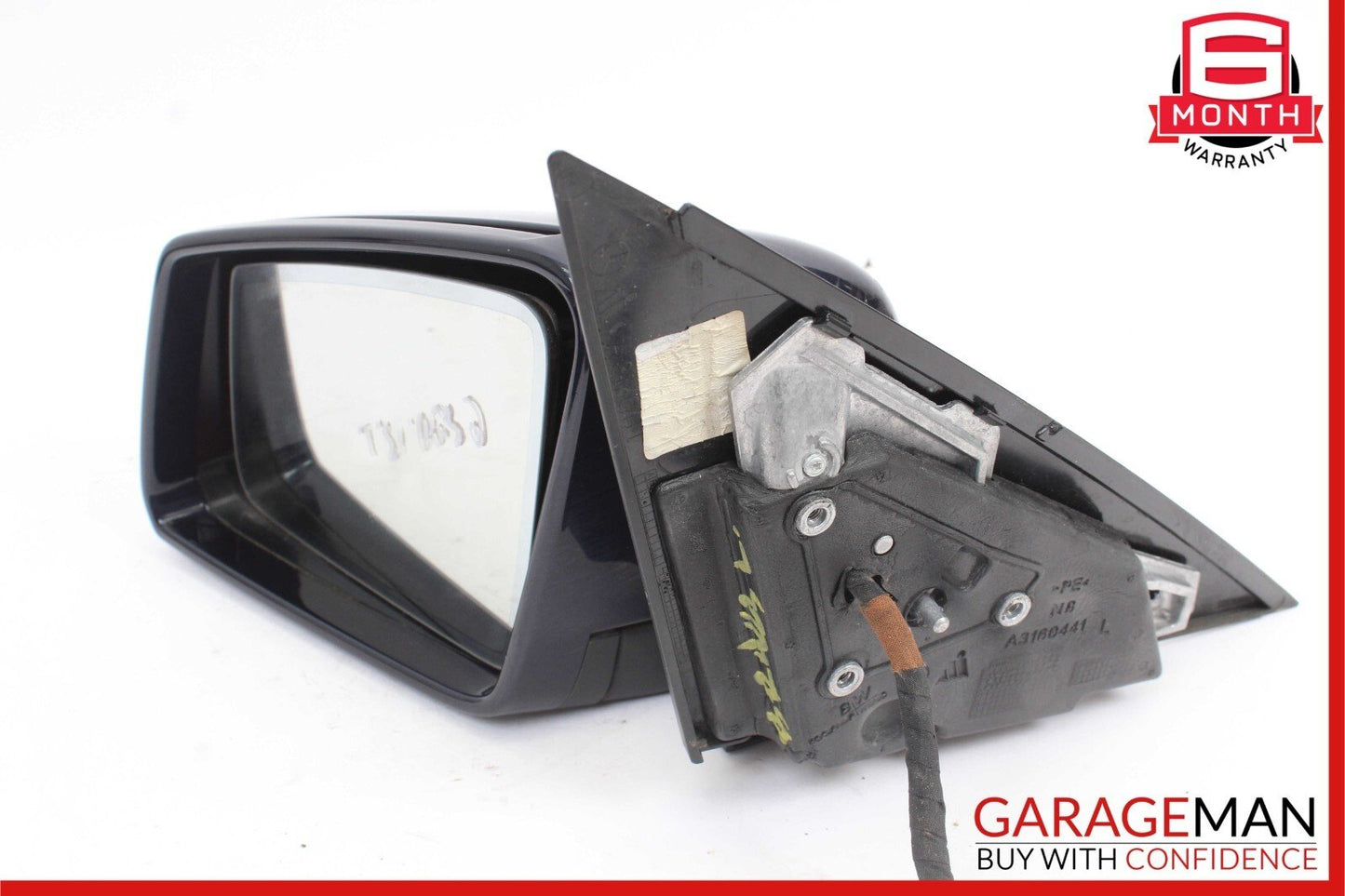12-14 Mercedes W204 C300 Front Left Side Mirror Door Rear View Glass Blue OEM