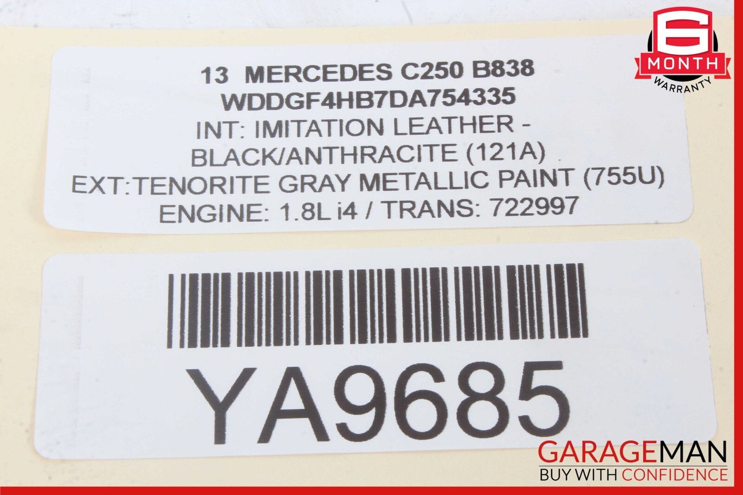 08-18 Mercedes W204 C250 CLS500 Rear Right Side Door Control Module Unit OEM