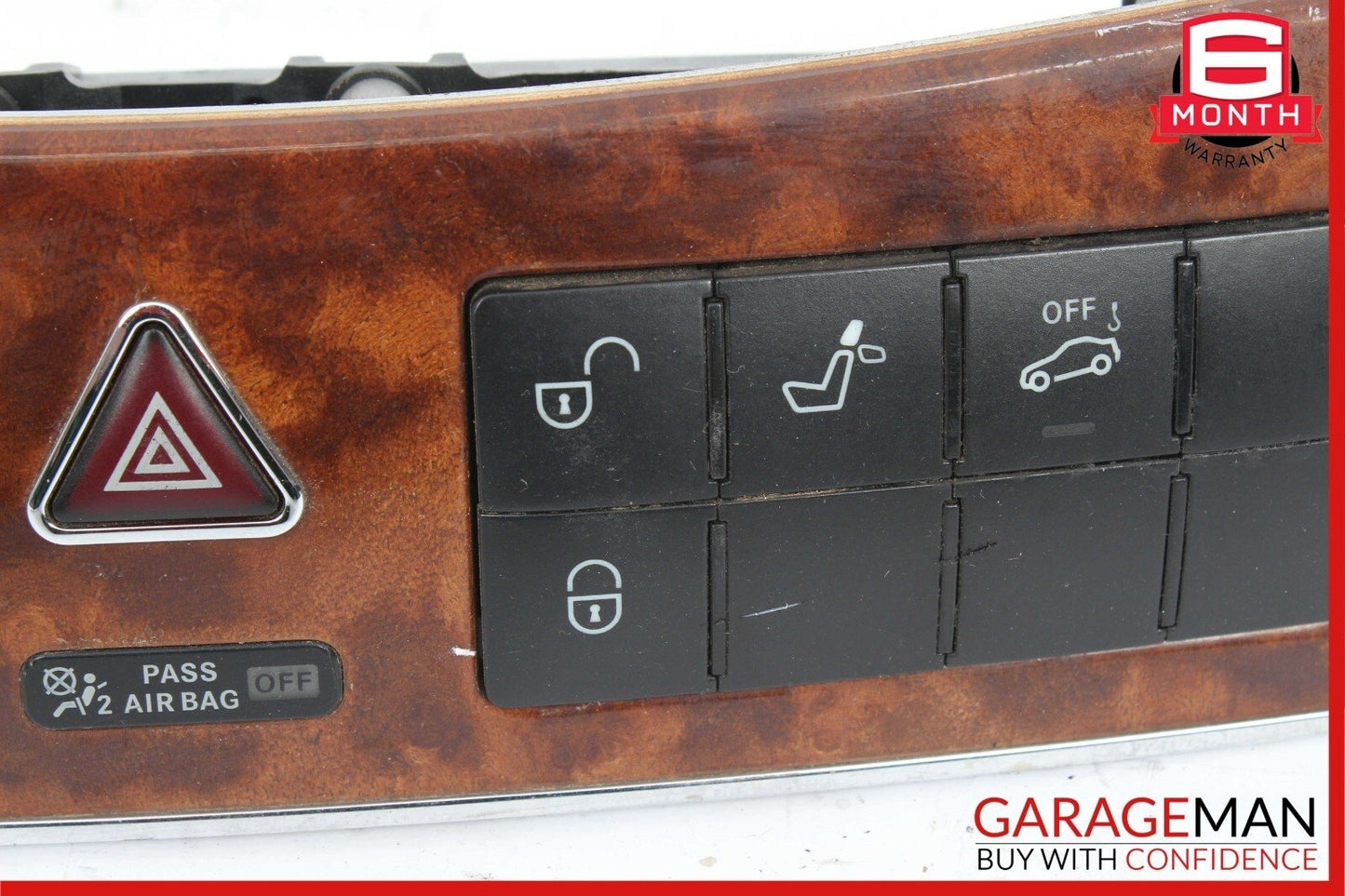 05-09 Mercedes W209 CLK350 Center Dash Dashboard Control Switch Trim Cover Assy