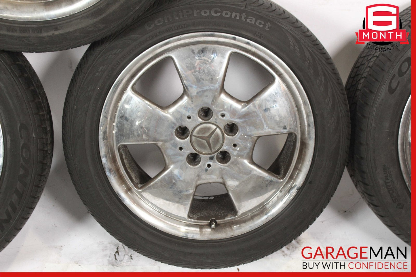 Mercedes R129 SL500 300SL 8.25 x 17 17" Wheel Rims Set Silver 1294011202 OEM