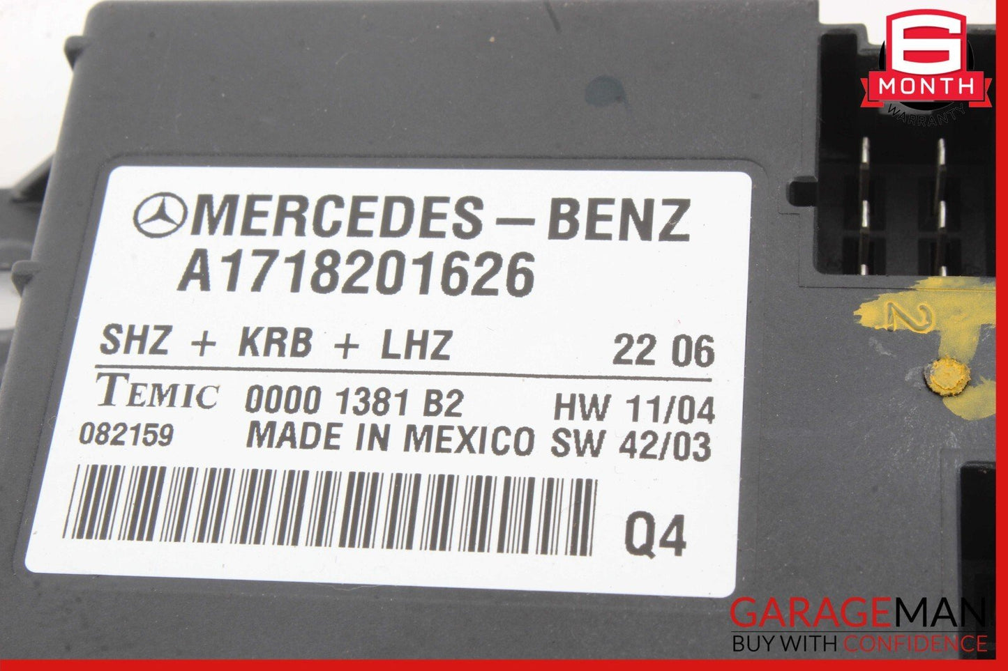 05-11 Mercedes R171 SLK280 SLK300 Heating Heated Seat Control Module Unit OEM