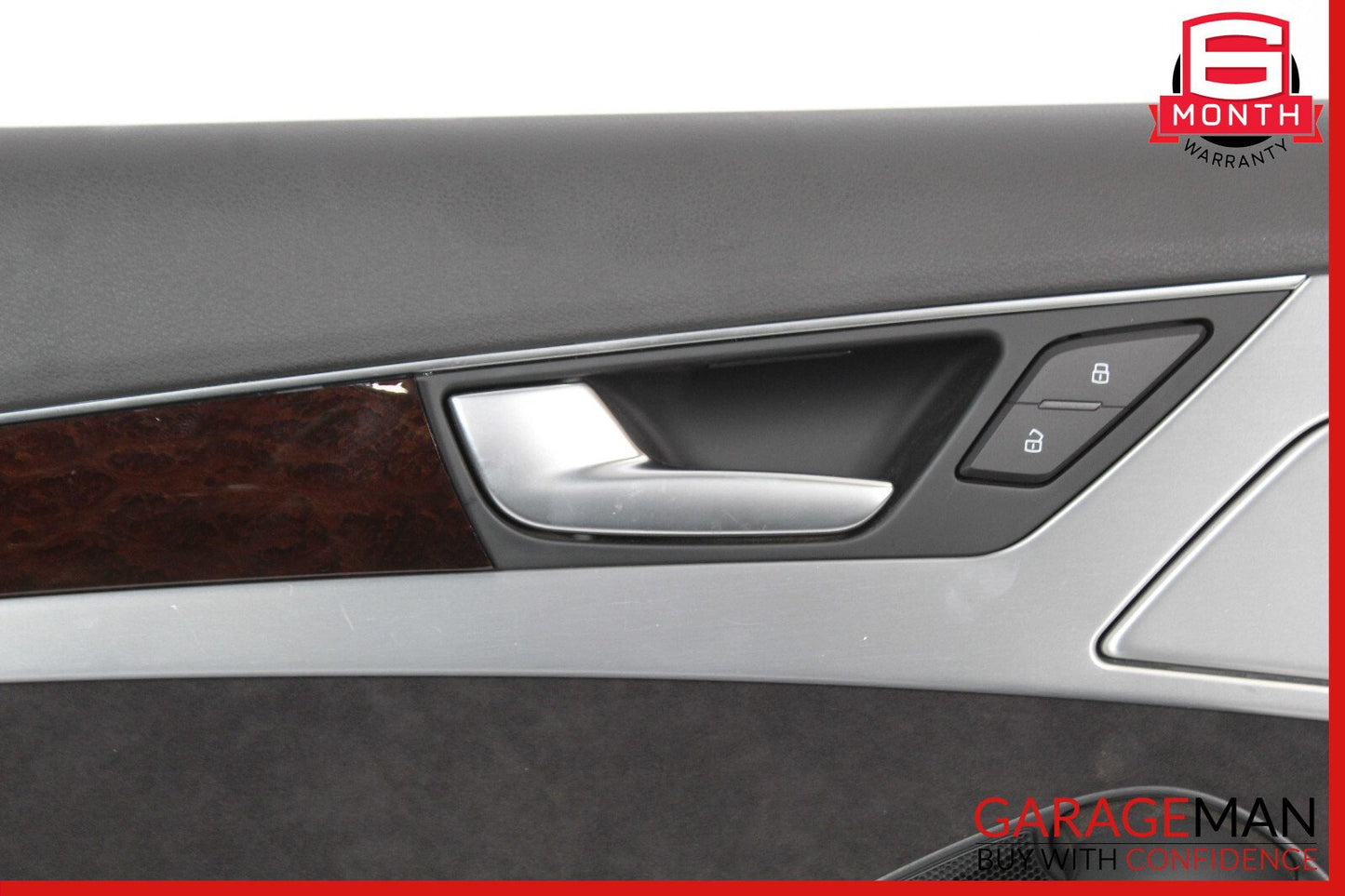 11-17 Audi A8 Interior Door Panel Rear Left Driver Side Black OEM