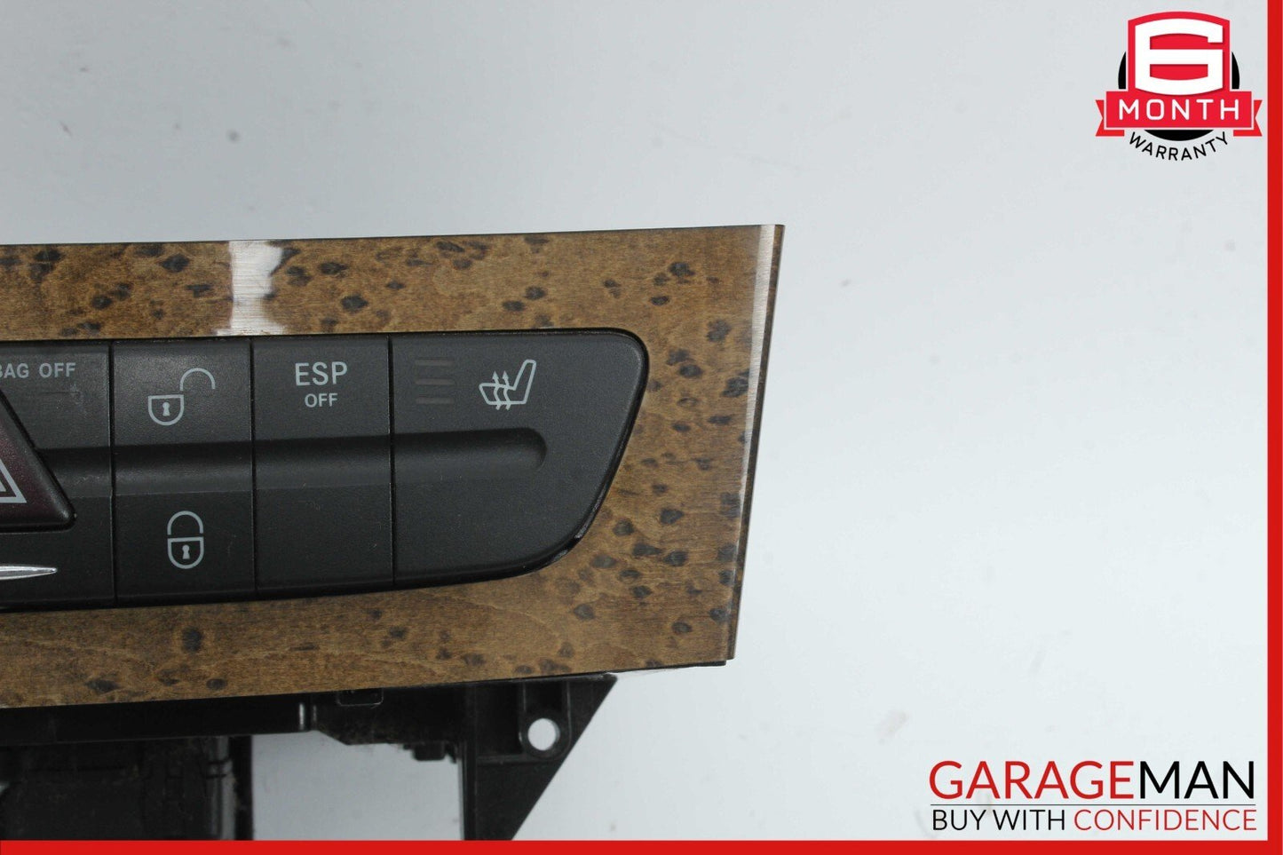 03-09 Mercedes W211 E350 E55 AMG Hazard Light Door Lock Control Switch Walnut