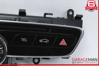 15-18 Mercedes W205 C300 Center Dashboard Hazard Control Switch w/ Clock Assy