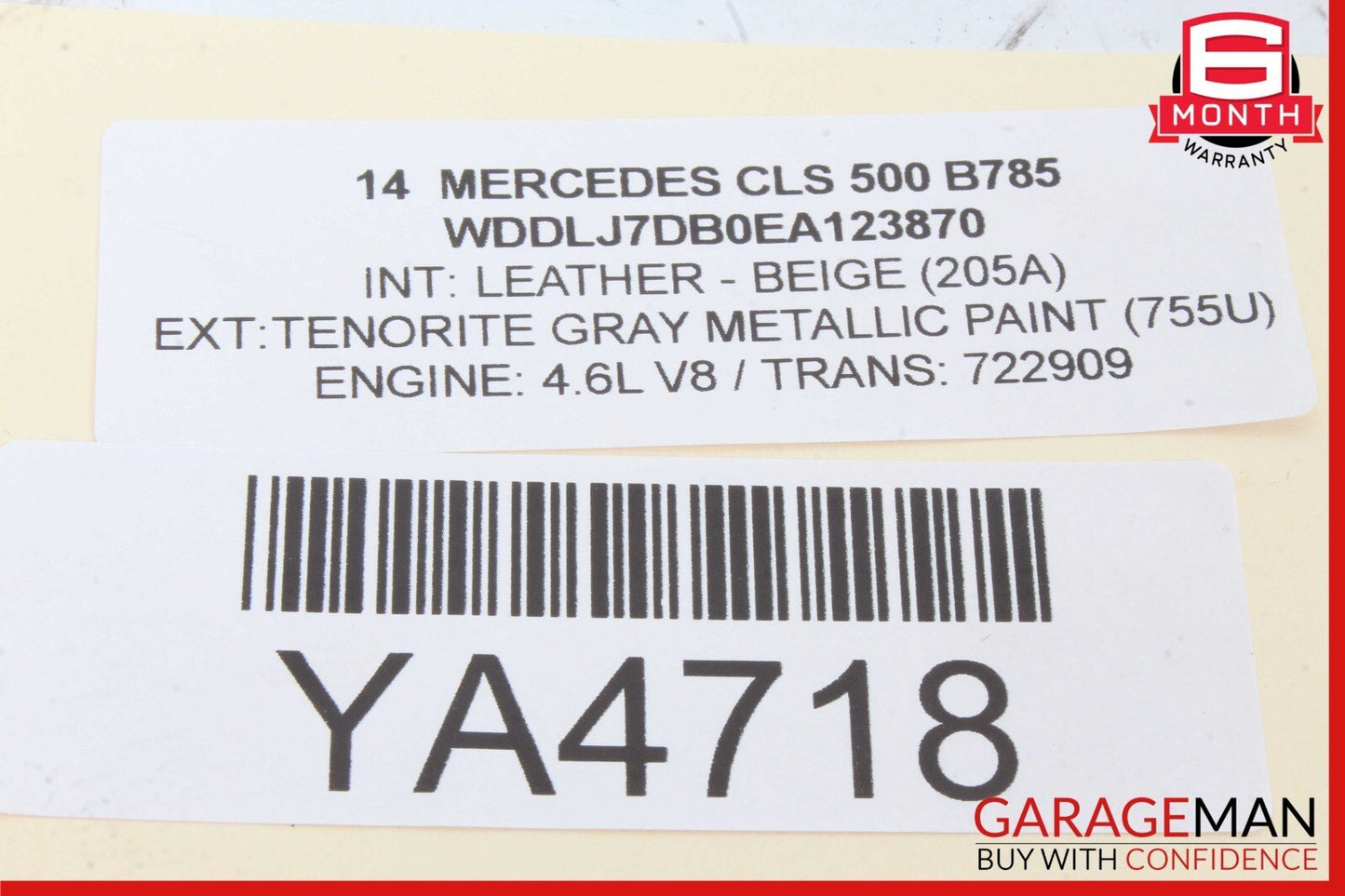 10-15 Mercedes W218 CLS550 C300 Keyless Go Entry Control Module 1729007900 OEM