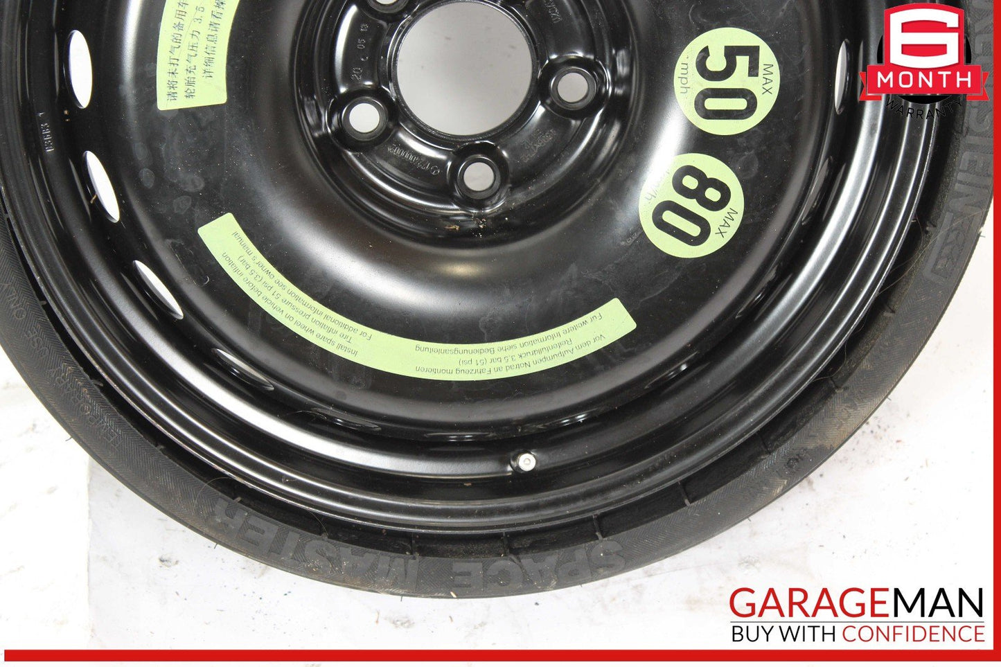 12-20 Mercedes R172 SLK350 Emergency Spare Tire Wheel Donut Space Saver 4.5Bx17