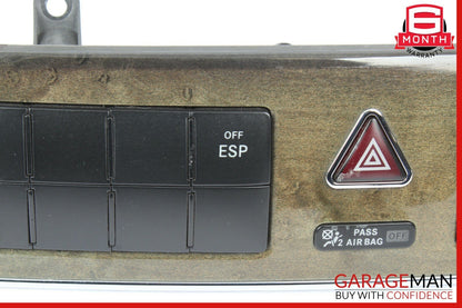 05-07 Mercedes W203 C230 Hazard Light Door Lock Switch Control Module Walnut