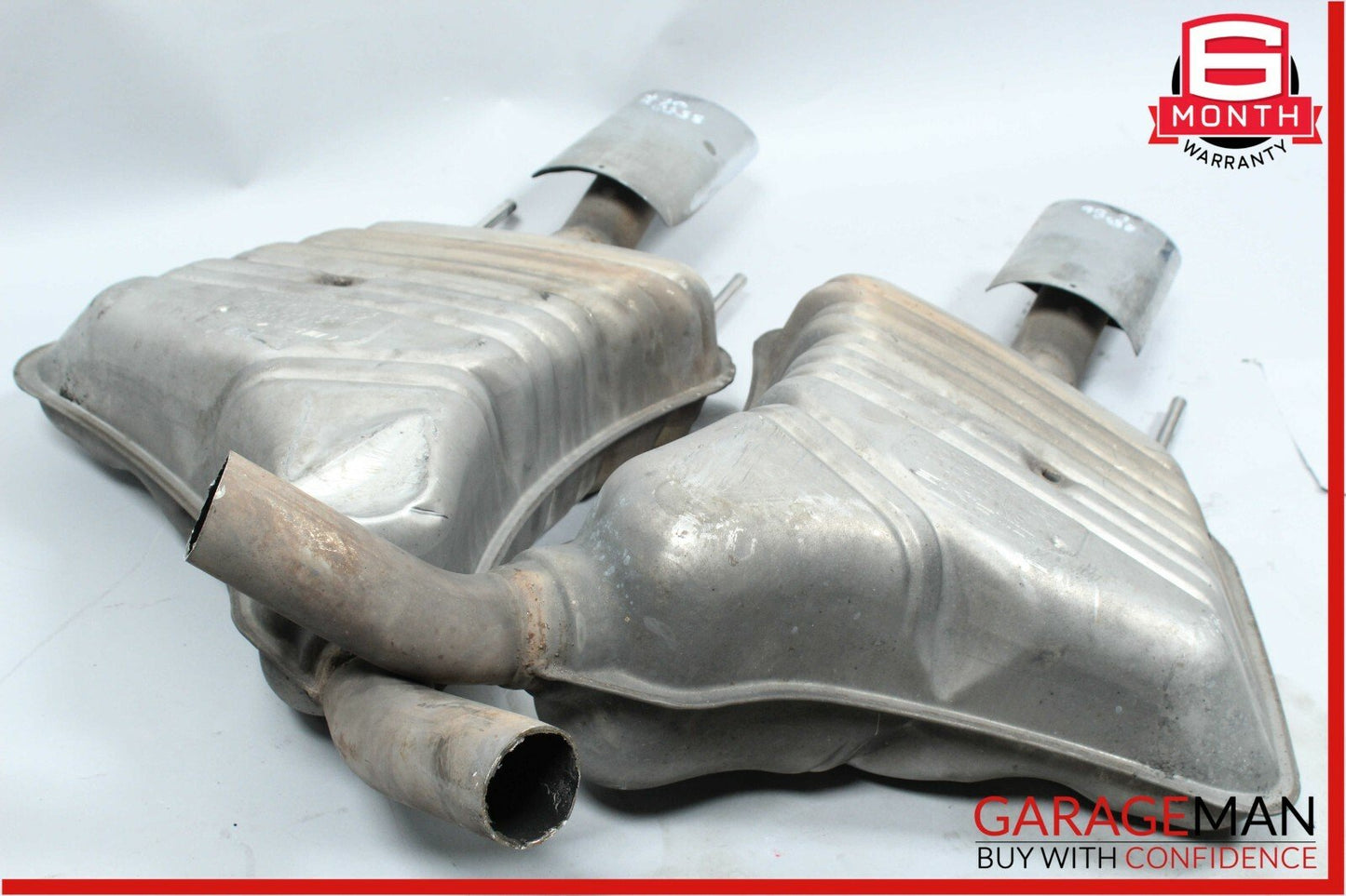 07-09 Mercedes W221 S450 S550 S600 AMG Sport Rear Exhaust Muffler Tips Set OEM