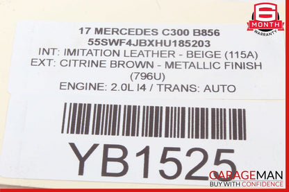 14-19 Mercedes W205 C300 CLA250 Rear Trunk Lid Lock Latch Actuator Mechanism OEM