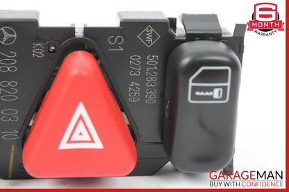 98-02 Mercedes E430 CLK430 Hazard Light Door Lock Switch Control Panel