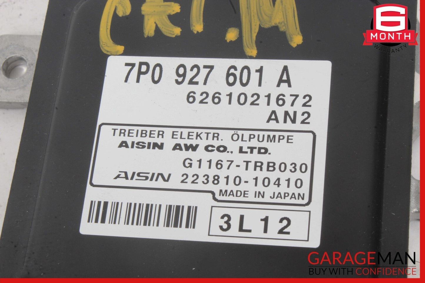 11-18 Porsche Cayenne 958 Hydraulic Oil Pump Control Module 7P0927601 OEM