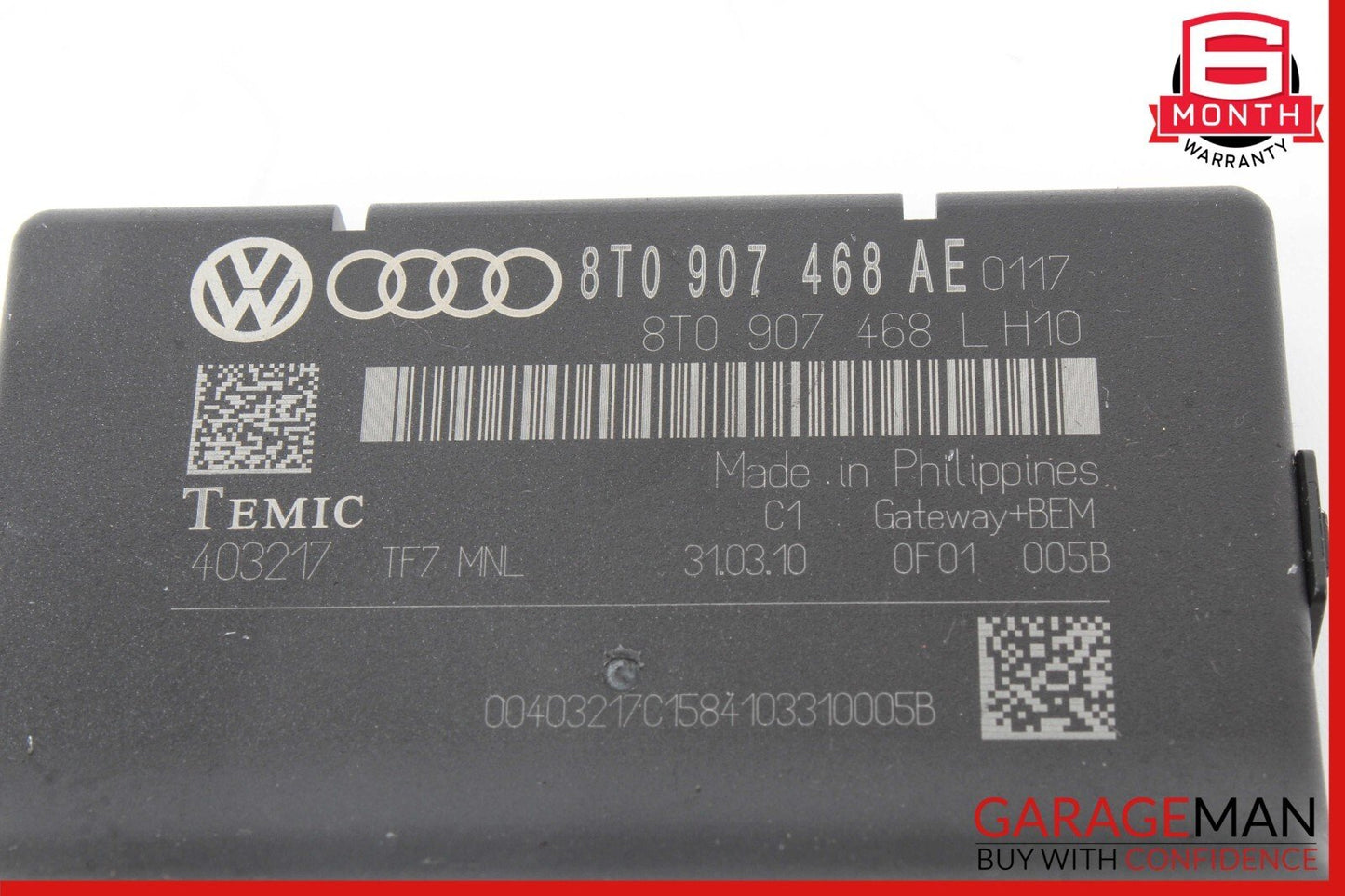 09-12 Audi S5 S4 A4 Network Gateway Control Module 8T0907468AB OEM