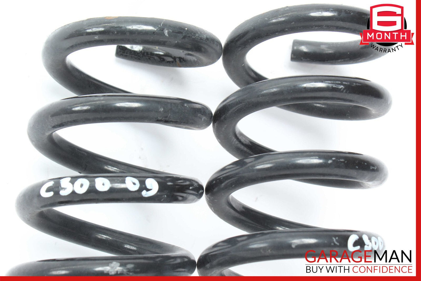 08-14 Mercedes W204 C300 C350 Rear Shock Strut Coil Spring Set of 2 OEM