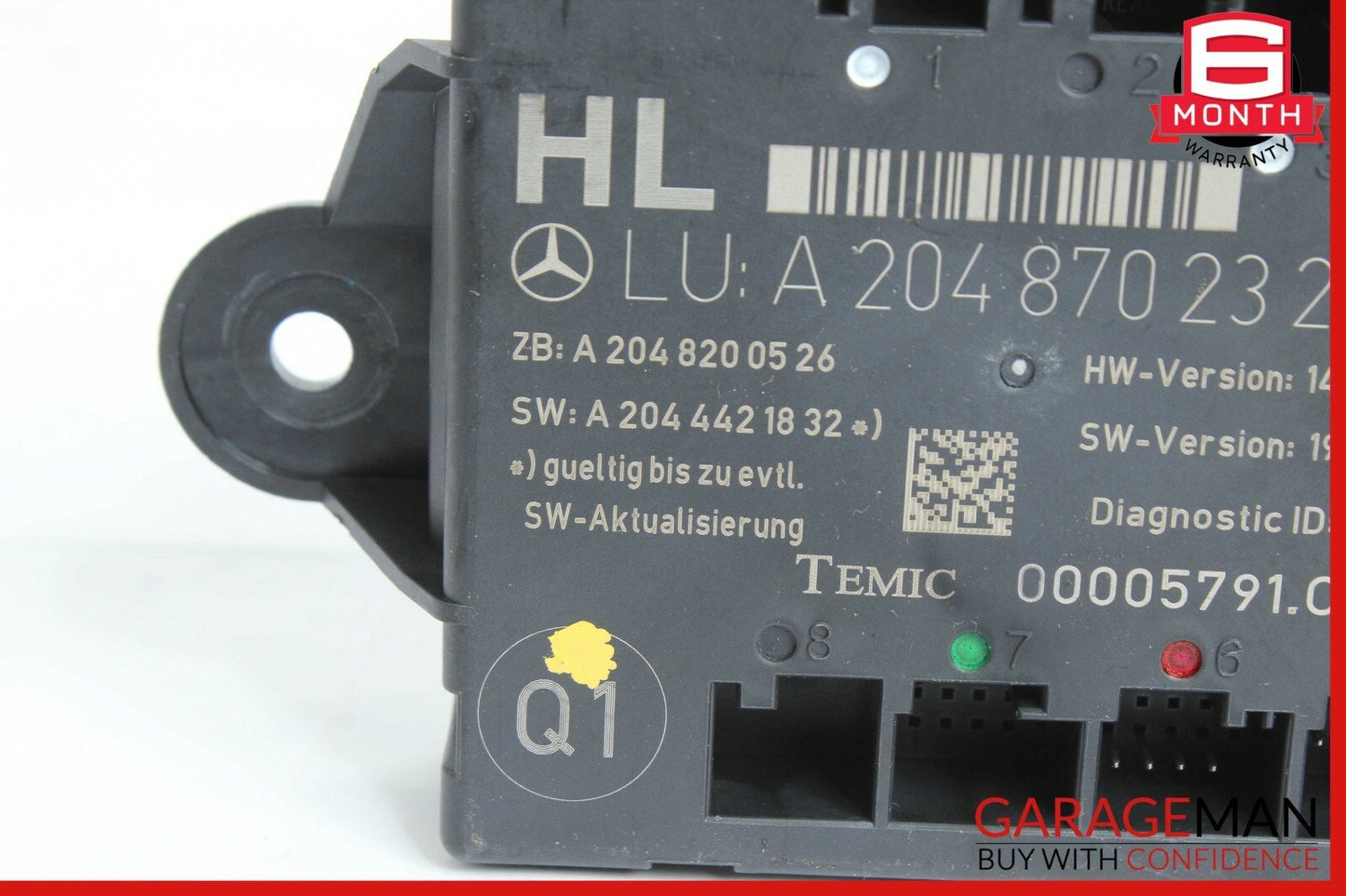 08-14 Mercedes W204 C300 C350 Rear Left Side Door Control Module 2048702326 OEM