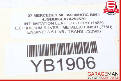 06-11 Mercedes W164 ML350 ML320 Parking Back Up Rear View Camera 1648200497 OEM