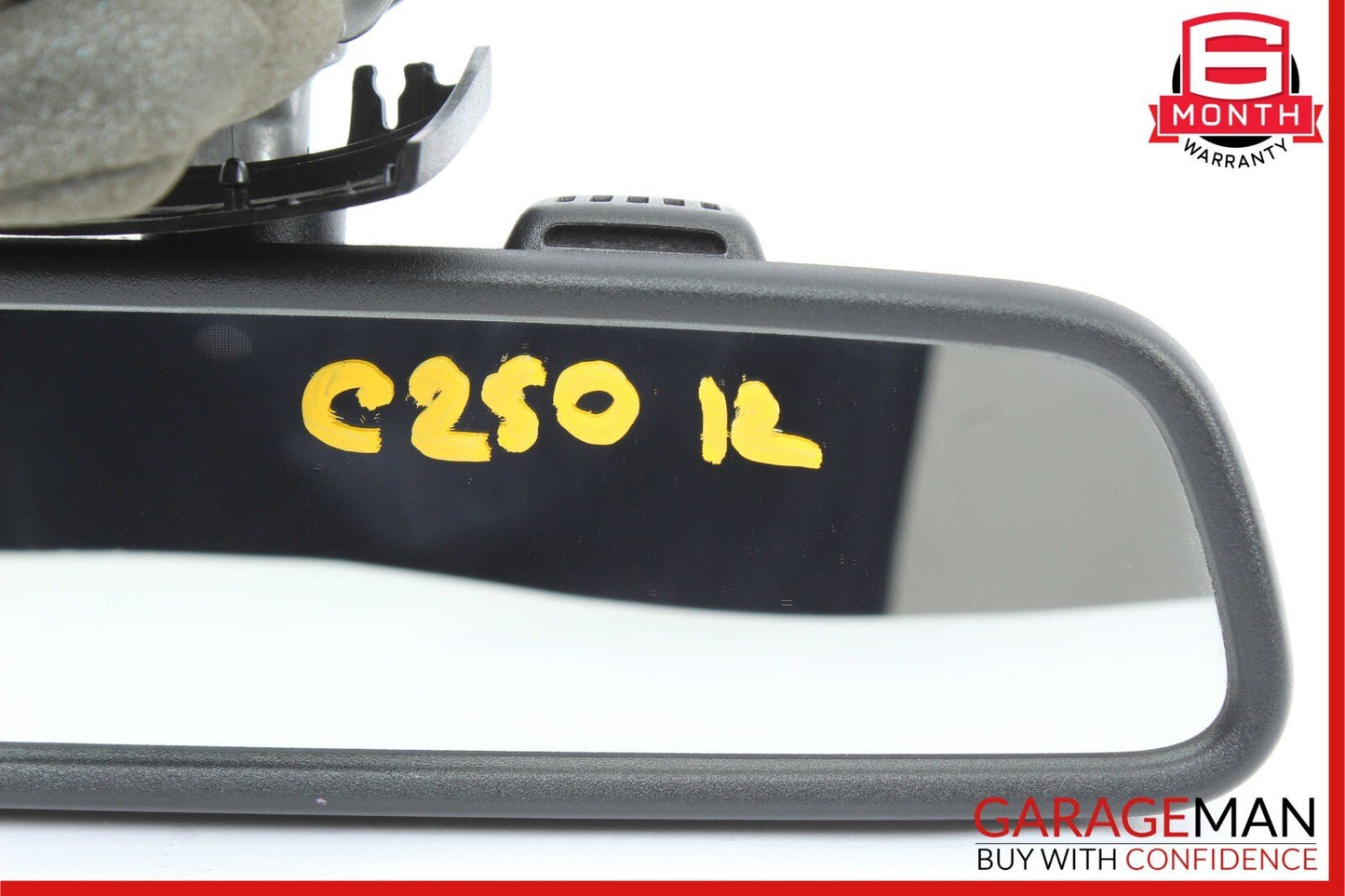 08-14 Mercedes W204 C250 C350 Top Upper Rear View Mirror Assembly Black OEM
