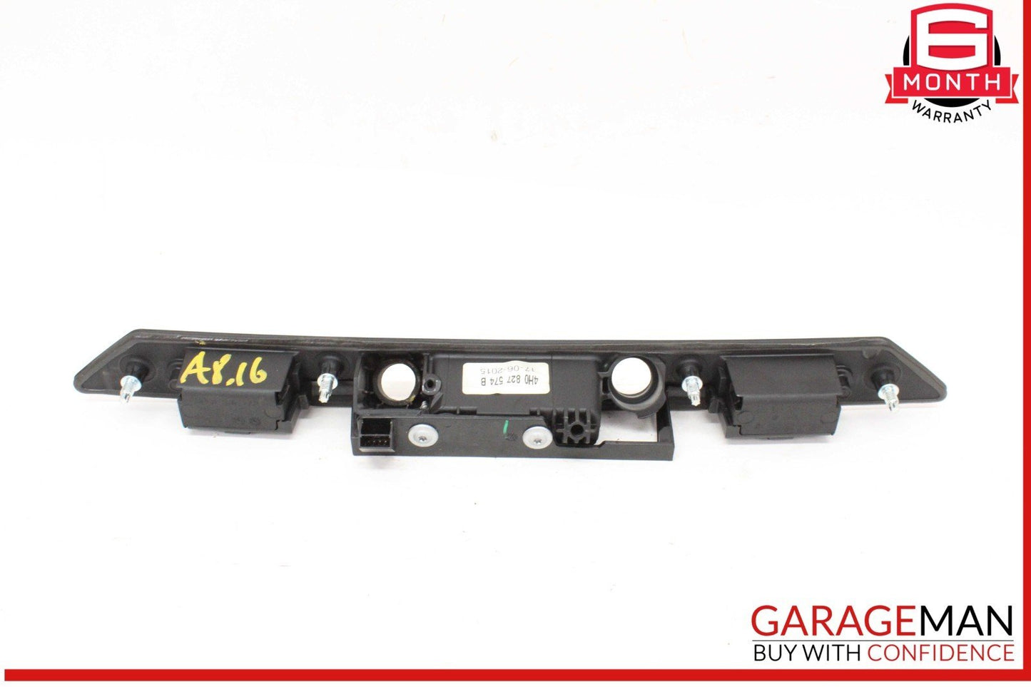 11-18 Audi A8 S8 Rear Trunk License Plate Lights Handle Assembly 4H0827574B OEM