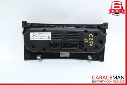12-14 Mercedes W204 C250 C63 AC A/C Heater Climate Control Switch Trim Assembly