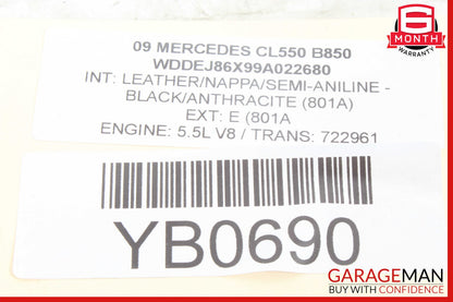 07-14 Mercedes W216 CL550 S550 S450 Trunk Lid Unlock Release Handle OEM
