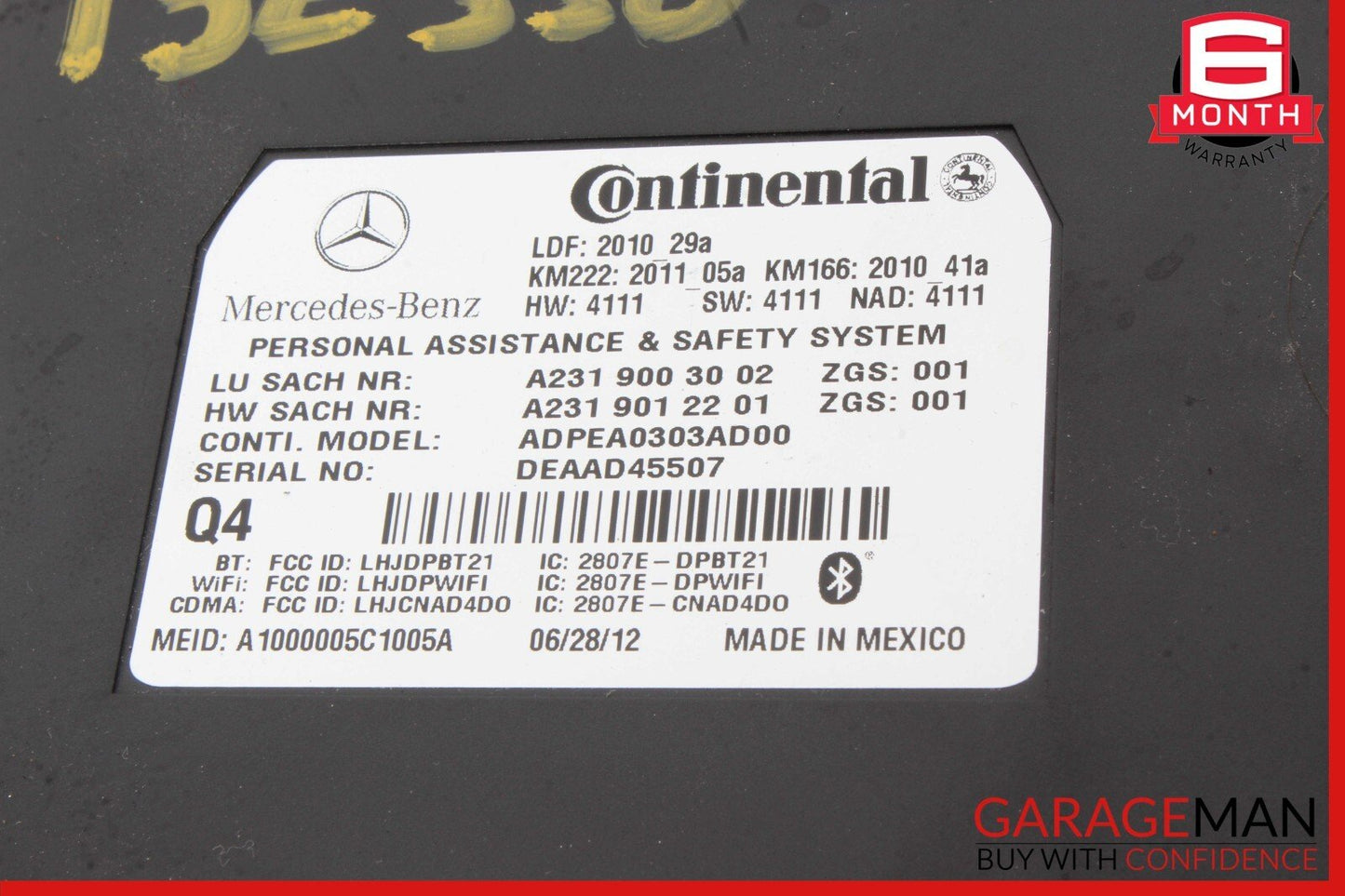 10-20 Mercedes E350 GL450 SL400 Communication Voice Control Module Unit