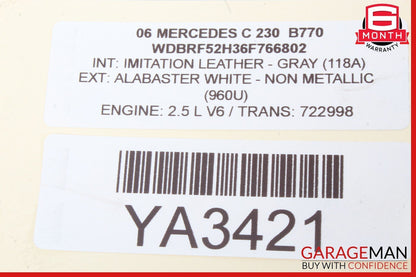03-12 Mercedes W203 C230 SLK350 Anti Theft Alarm Signal Control Module Unit OEM