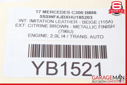 14-18 Mercedes W205 C300 S550 Trunk Lid Liftgate Tail Gate Control Module OEM