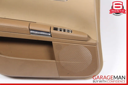 07-09 Mercedes W221 S550 Rear Left Side Complete Interior Door Panel Brown OEM