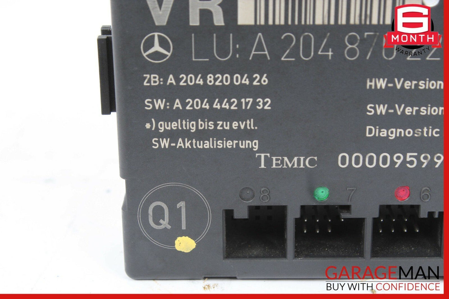 08-18 Mercedes W204 C300 C250 E400 Front Right Side Door Control Module OEM