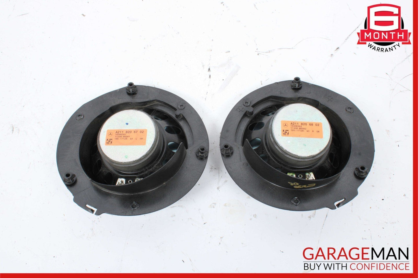 07-09 Mercedes W211 E350 E550 Rear Left & Right Side Door Audio Sound Speakers
