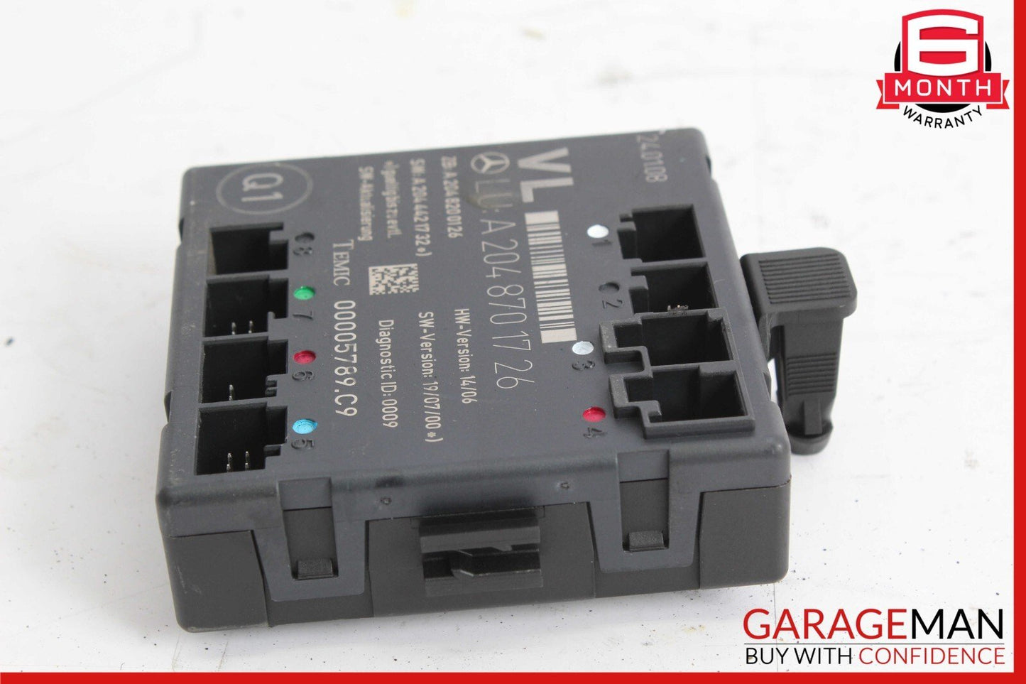 08-14 Mercedes W204 C300 C350 Front Left Side Door Control Module 2048701726 OEM