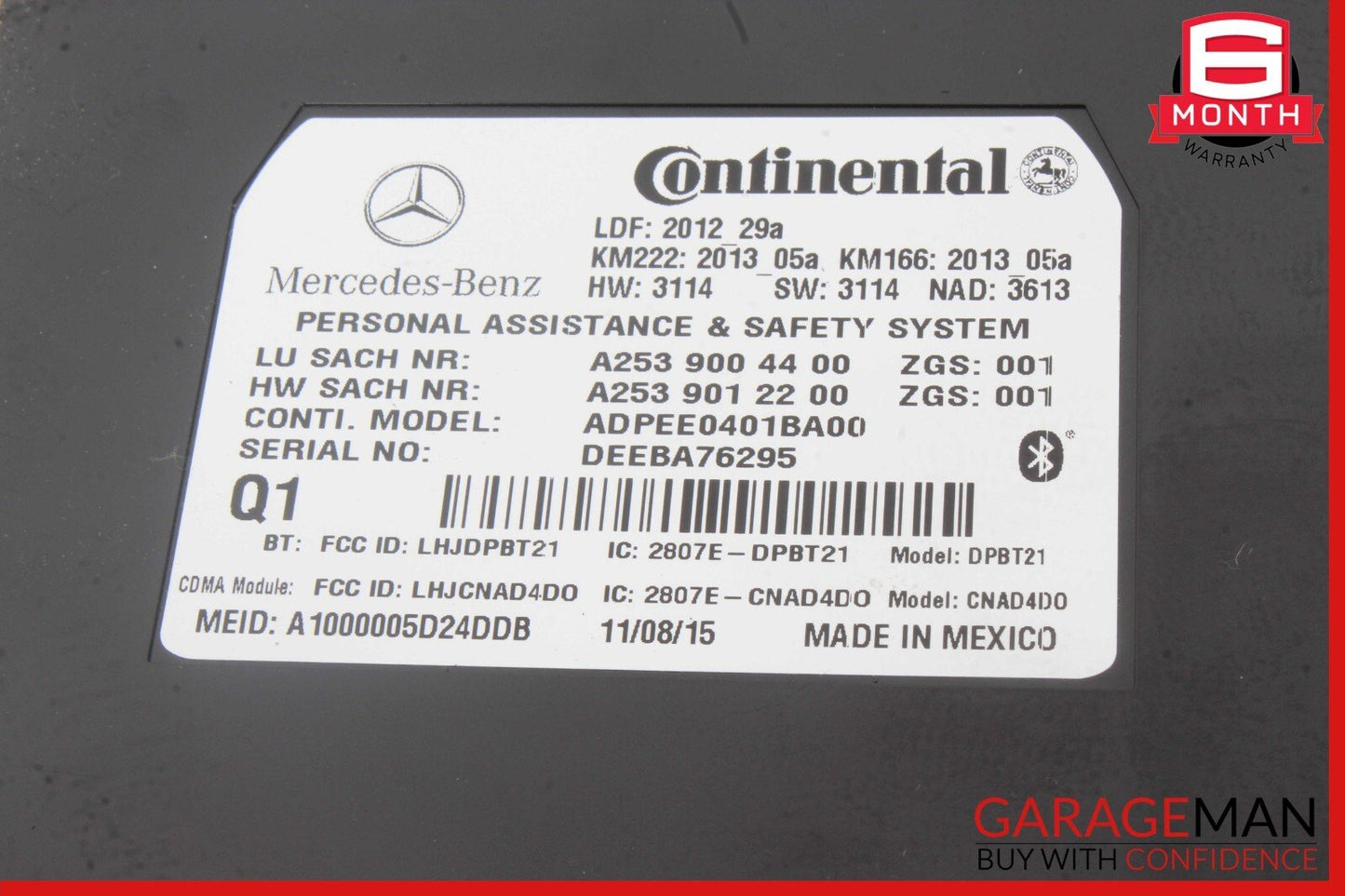 10-20 Mercedes W204 C300 C250 SLK250 Communication Control Module OEM