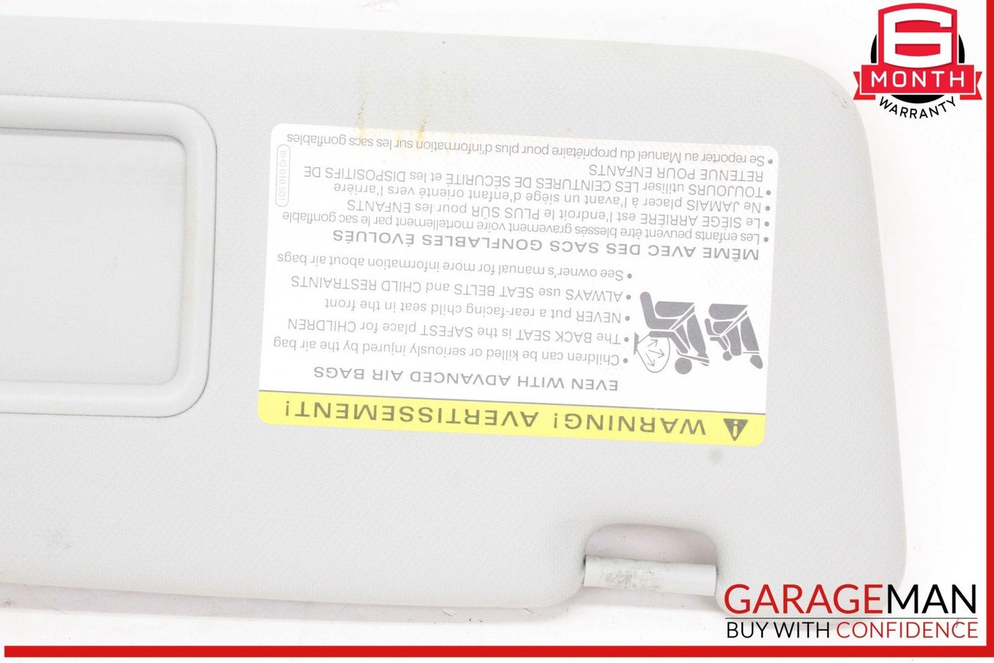 09-17 Audi Q5 A4 A5 S4 S5 Front Right Passenger Side Sun Visor 8U0857552F OEM