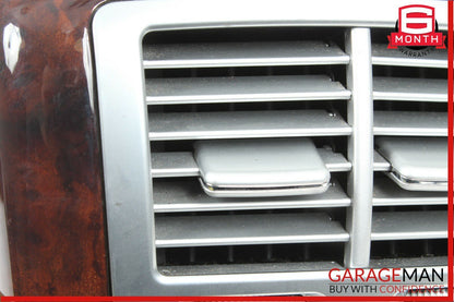 07-13 Mercedes W221 S550 Rear Center Console AC A/C Air Vent Trim Panel Wood OEM