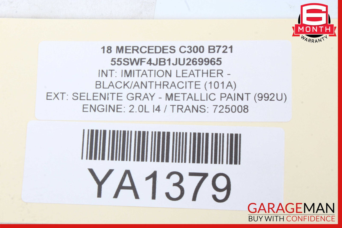 14-18 Mercedes W205 C300 Rear Trunk Lid Lock Latch Actuator Mechanism OEM