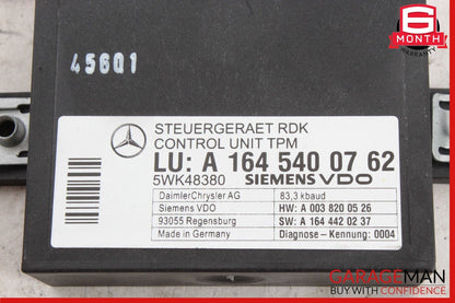 06-13 Mercedes W219 CLS550 E350 R350 TPMS Tire Pressure Control Module Unit