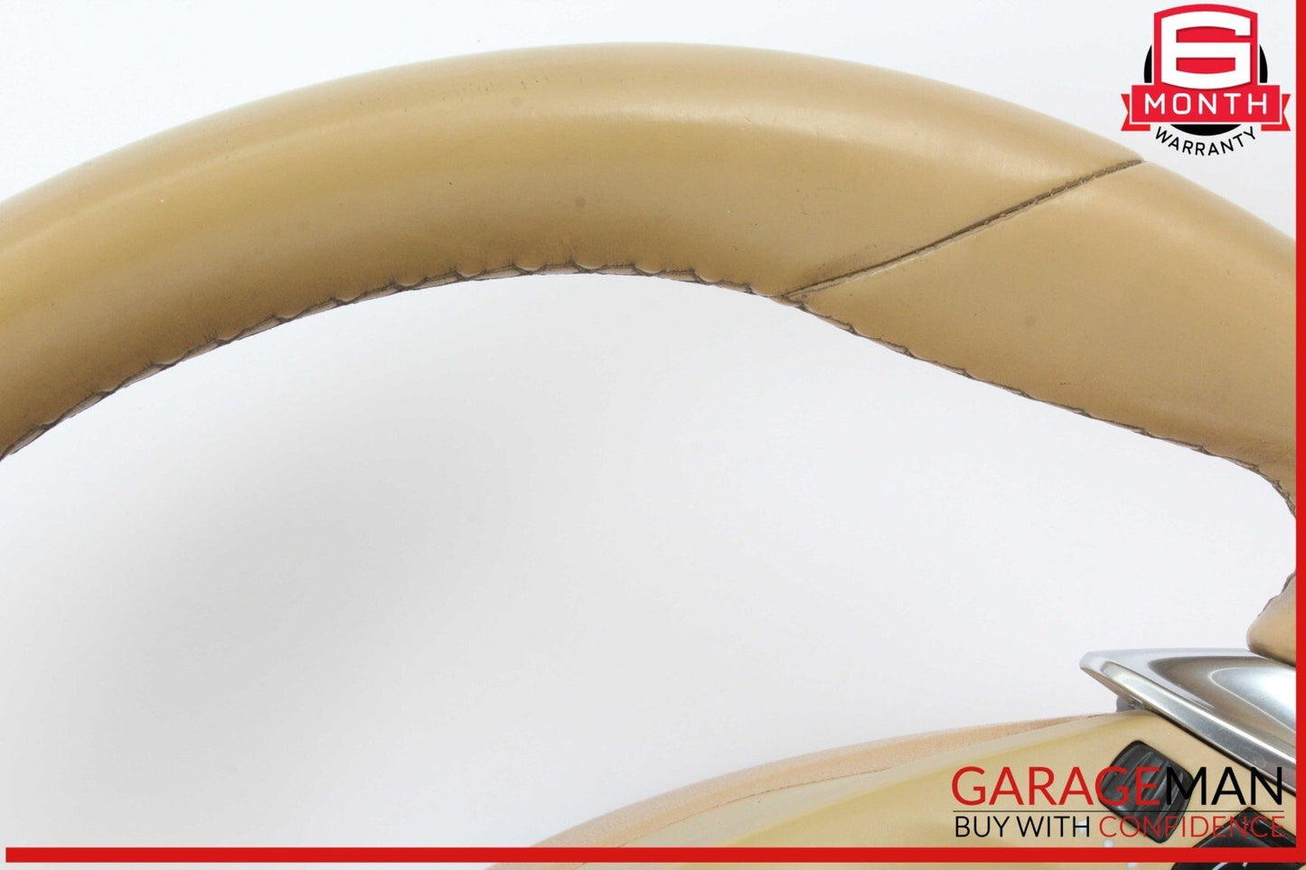 11-14 Porsche Cayenne 958 Multifunction Steering Wheel Assembly Beige OEM