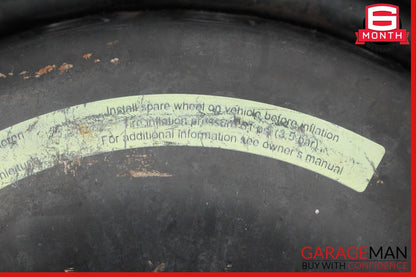 12-20 Mercedes R172 SLK350 Emergency Spare Tire Wheel Space Saver Donut 4.5Bx17
