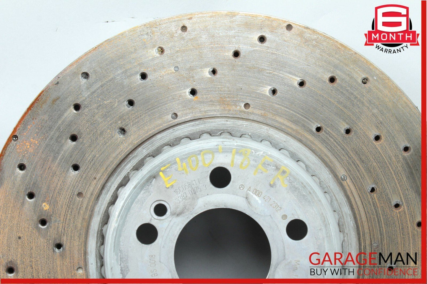 16-18 Mercedes W213 E400 Front Right & Left Side Brake Rotor Disc Set Drilled