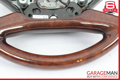 10-13 Mercedes W221 S550 S400 CL550 4 Spoke Driver Steering Wheel Wood Black