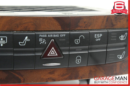06-11 Mercedes W219 CLS500 Hazard Control Door Lock Switch Panel OEM