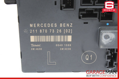 03-09 Mercedes W211 E350 E63 AMG Front Left Driver Side Door Control Module Unit