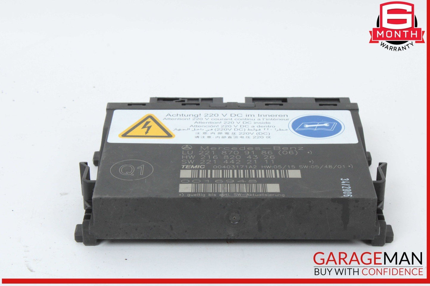 07-10 Mercedes W216 CL550 S550 Front Left or Right Seat Contour Control Module