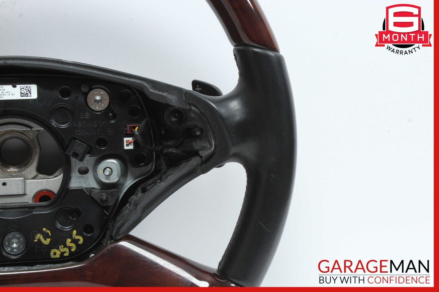 10-14 Mercedes S550 4 Spoke Steering Wheel w/ Paddle Shifters Wood Anthracite
