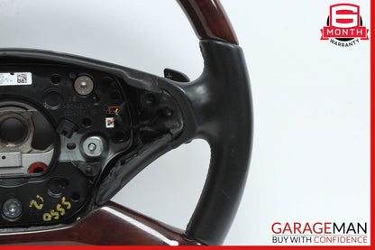10-14 Mercedes S550 4 Spoke Steering Wheel w/ Paddle Shifters Wood Anthracite