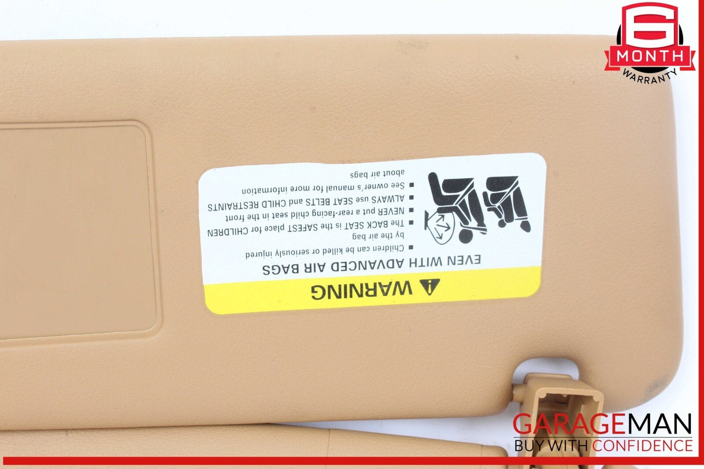 03-10 Porsche Cayenne 955 957 Front Right Side Sunvisor Sun Visor Shade Brown