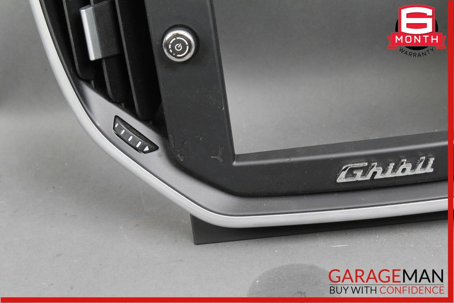 14-17 Maserati Ghibli Center Dash Display Surround A/C Air Vent Trim Assembly