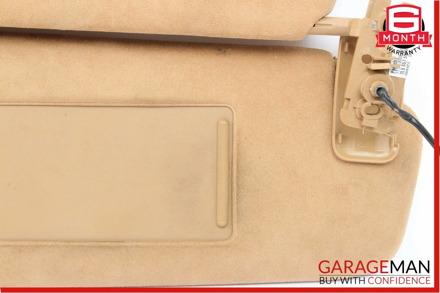 08-10 Porsche Cayenne 957 Front Right Side Sunvisor Sun Visor Shade Alcantara