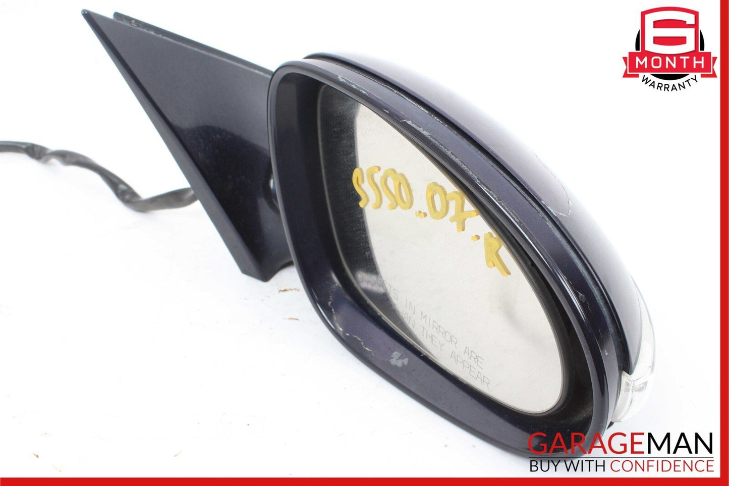 07-09 Mercedes W221 S450 S550 Front Right Side Mirror Door Rear View Blue OEM