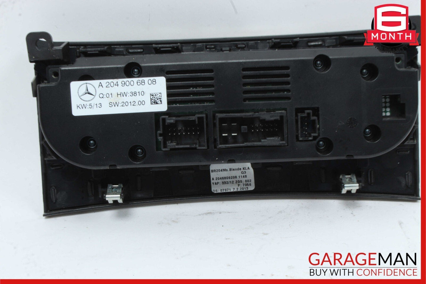 12-14 Mercedes W204 C300 AC A/C Climate Temperature Heater Switch Control Panel